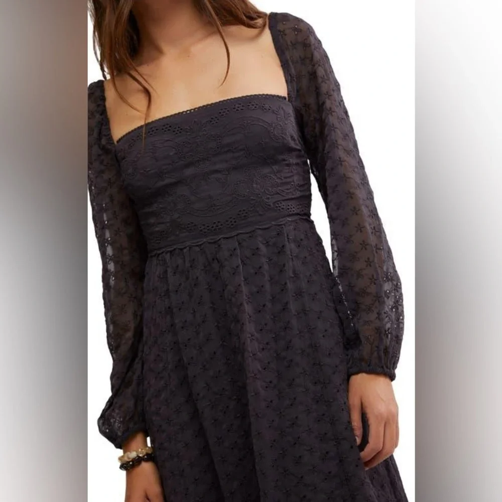 NEW Free People Malina Maxi Dress in Dark Scales - Picture 5 of 16